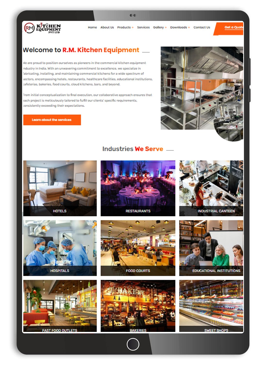 RM Kitchen case study, SEO for kitchen equipment manufacturer website